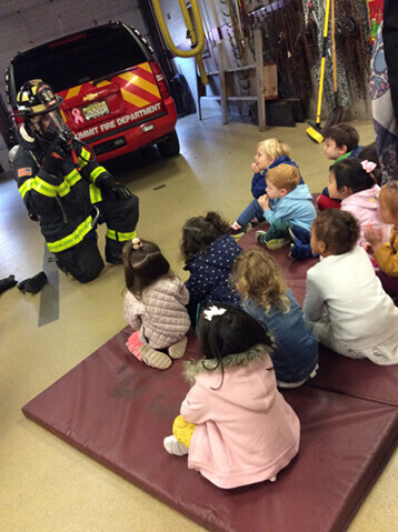 Kids at fire station