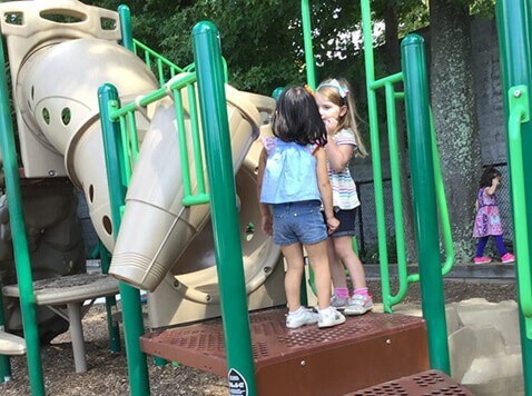 Kids on swingset